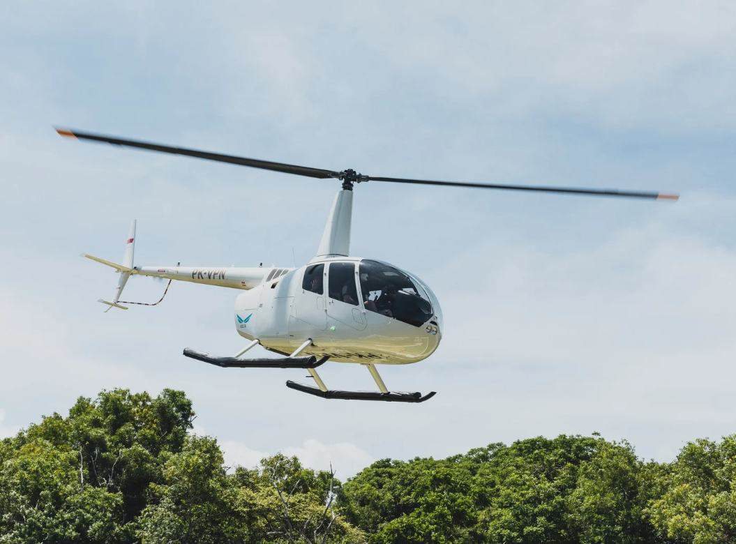 Robinson R66 in flight